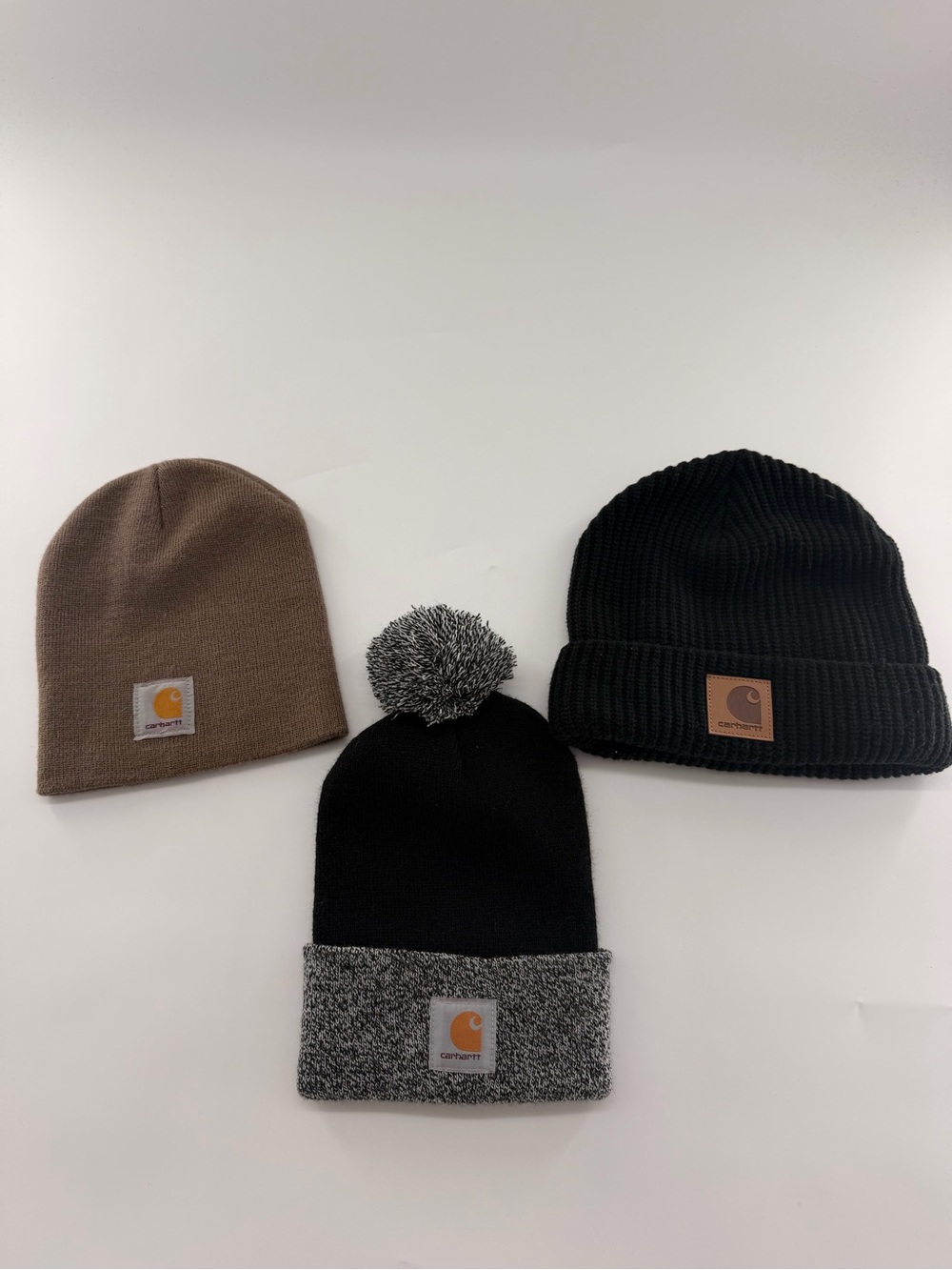Carhartt Beanie Bundle Women’s One Size Tan Black Grey 3pc Winter - Picture 1 of 9